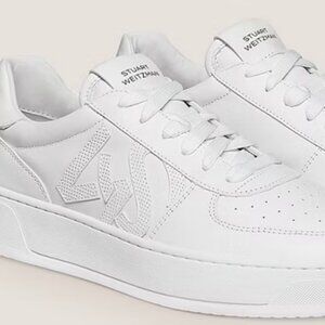 NIB - Stuart Weitzman Courtside Monogram Sneaker, White 9B